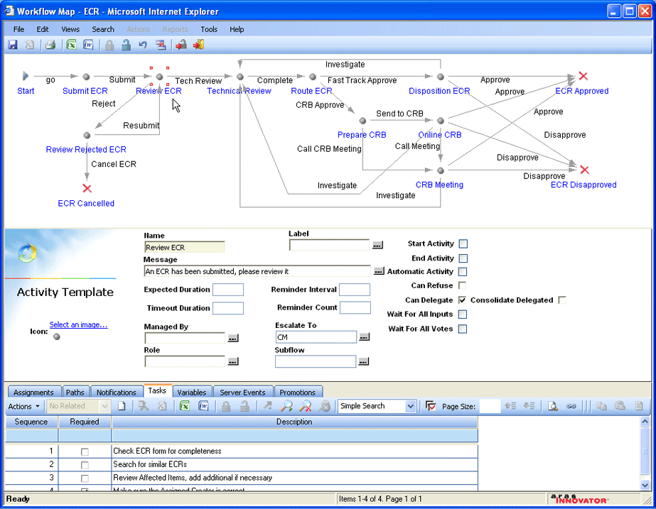 Aras PLM Workflow Editor